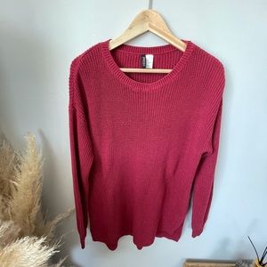 Oversized red sweater